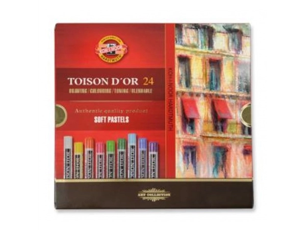 Een Toison d'Or pastels set 24 stuks Koh-I-Noor koop je bij Terpen Tijn